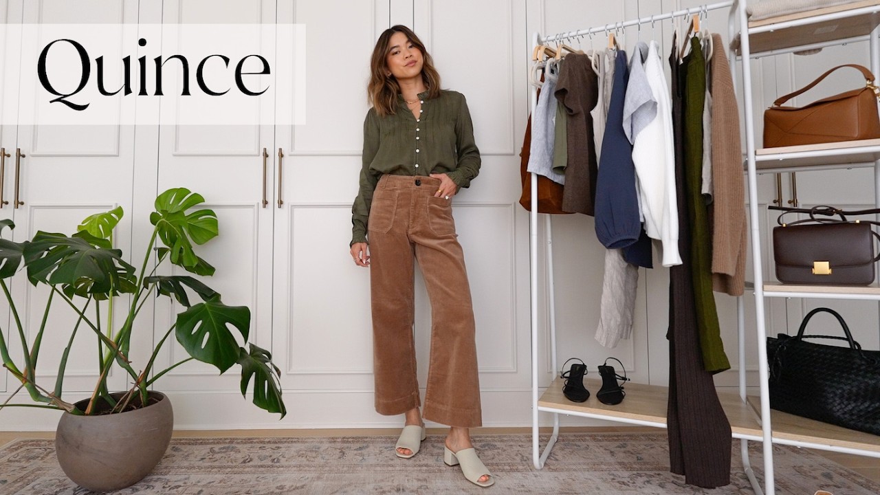 QUINCE FALL TRY ON HAUL! The best pieces to build your fall wardrobe and how to style them!